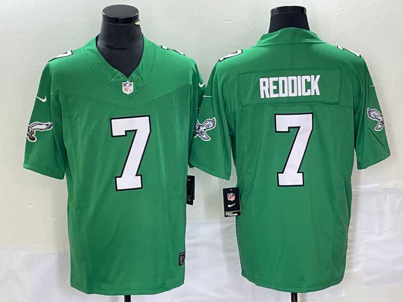 Mens Philadelphia Eagles #7 Haason Reddick Green 2023 FUSE Vapor Limited Throwback Stitched Jersey